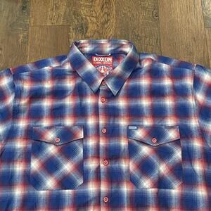 Dixxon Flannel Shirt Mens 5XL Red White Blue Plaid USA Glory America The GLORY